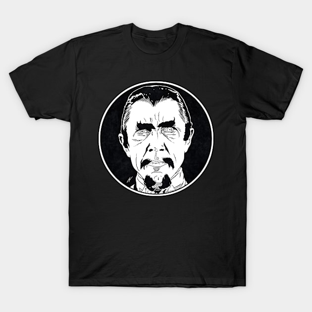 MURDER LEGENDRE - White Zombie (Circle Black and White) T-Shirt by Famous Weirdos